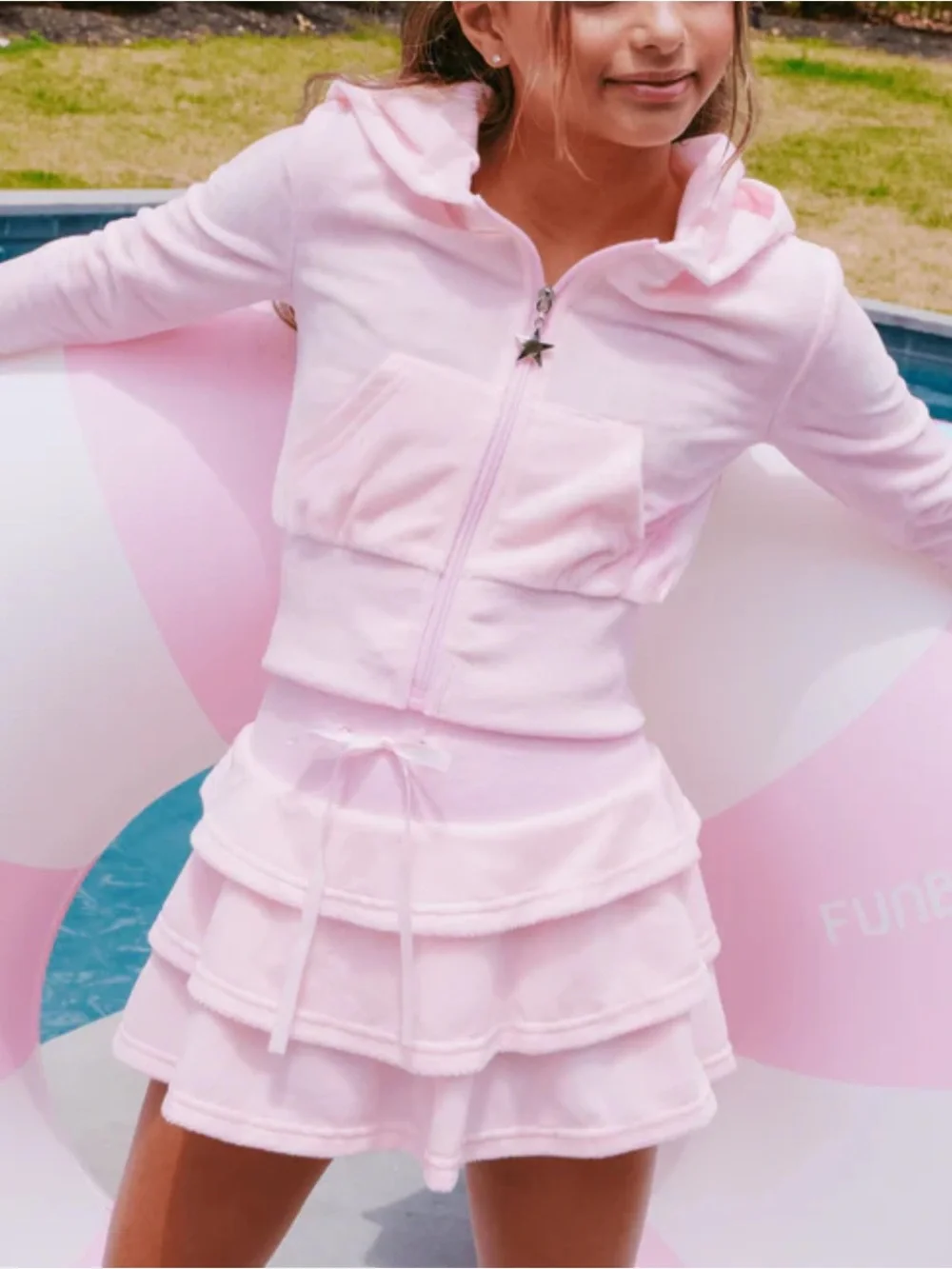 NWT Lola + The Boys Velour Margot Set Pink | Girls Size 14 | New With Tags